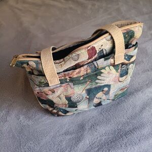 VTG 90's tote bag Design By Dee Dee Golf Scenes Bag Tapestry Country Golf kitsch